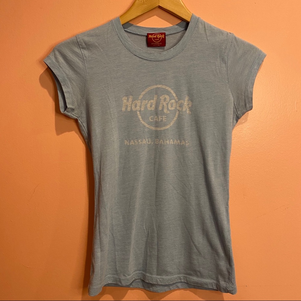 Hard Rock Cafe 2000s baby t light blue